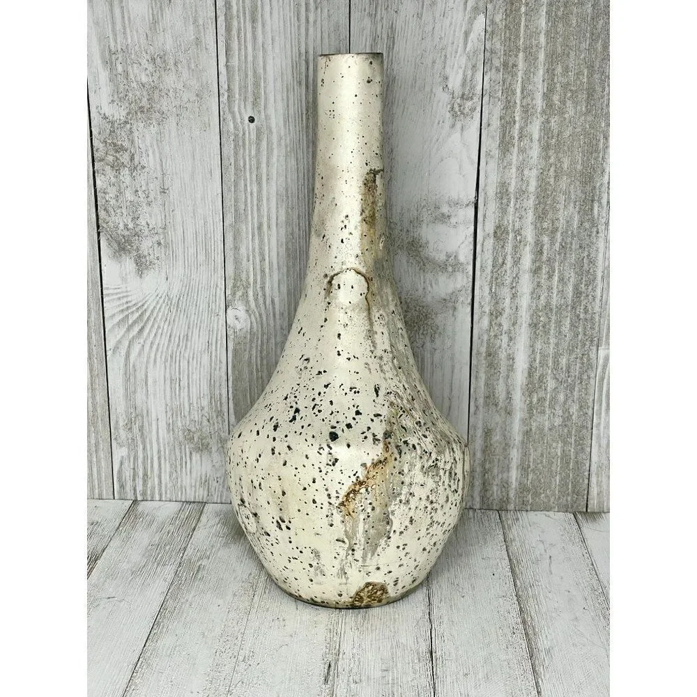 Funky Birch Wood Glass Bud Vases Set of 2
